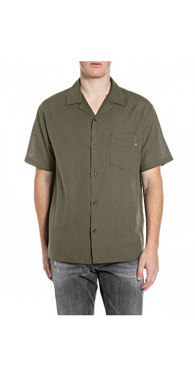 リネンコットンリラックスフィットシャツ